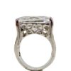 LARGE CLEAR RECTANGLE CUBIC ZIRCONIA STONE RING - SIZE 7 - Image 4