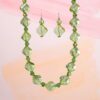 LIGHT GREEN BEAD NECKLACE AND EARRING SET - Image 12
