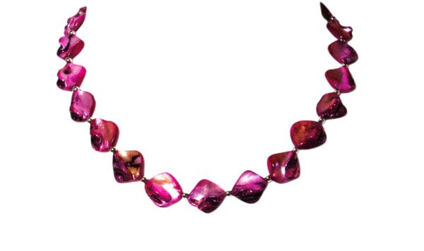 PURPLE SHELL BEAD NECKLACE - Image 2