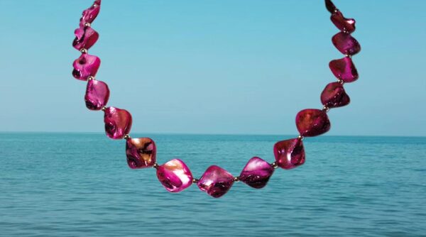 PURPLE SHELL BEAD NECKLACE - Image 7