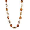 BROWN AND BEIGE BEAD NECKLACE