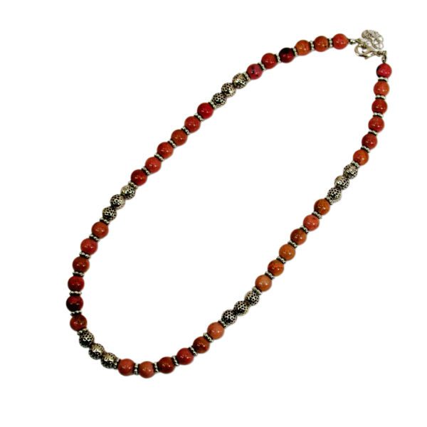 PINK RHODONITE STONE NECKLACE - Image 2