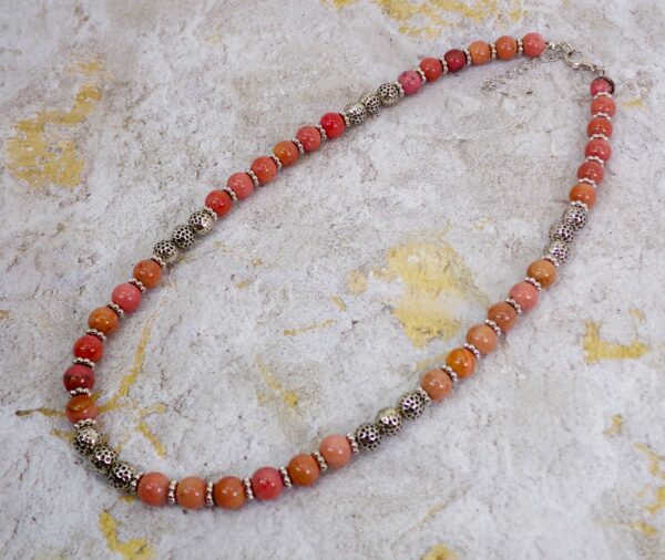 PINK RHODONITE STONE NECKLACE - Image 7