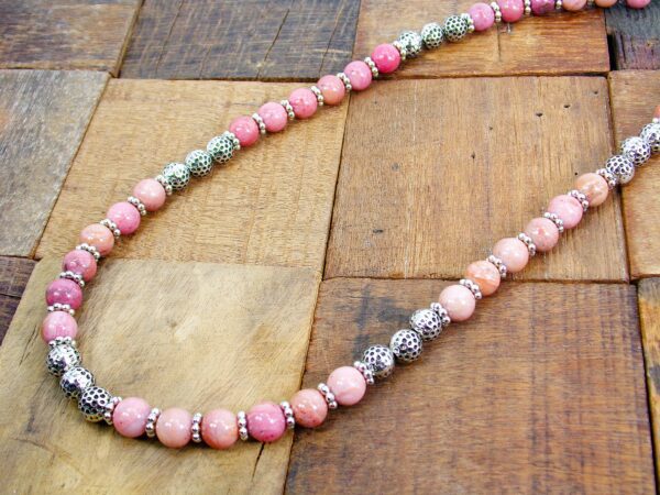 PINK RHODONITE STONE NECKLACE - Image 8