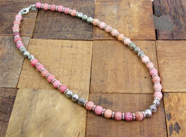 PINK RHODONITE STONE NECKLACE - Image 10
