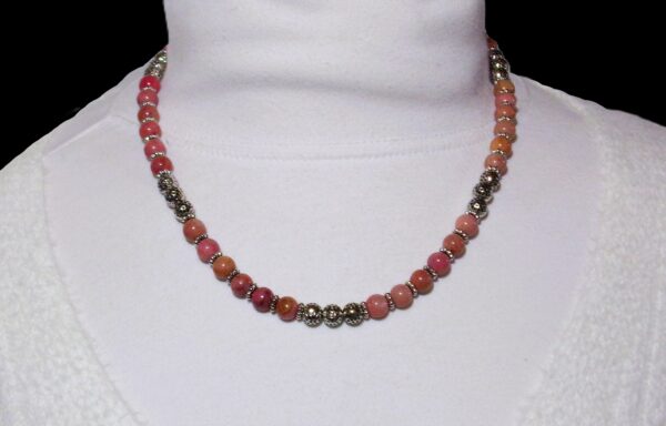 PINK RHODONITE STONE NECKLACE - Image 5
