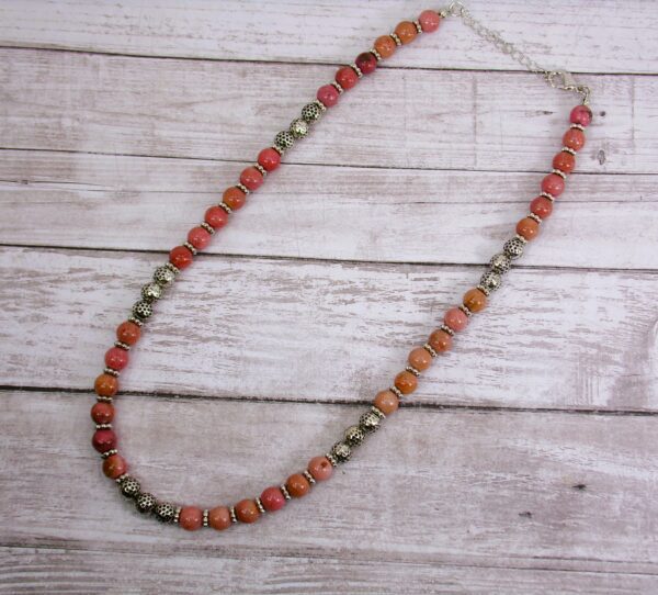 PINK RHODONITE STONE NECKLACE - Image 11
