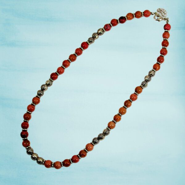 PINK RHODONITE STONE NECKLACE - Image 12