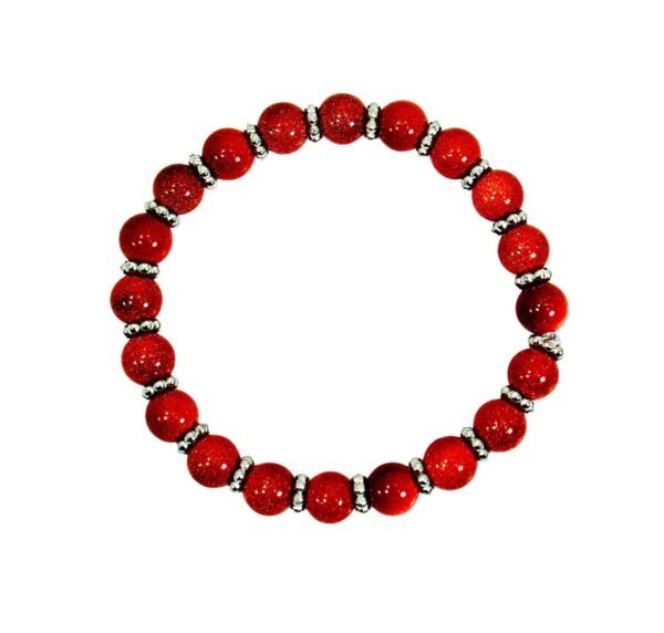 SANDSTONE BEAD STRETCH BRACELET - Image 4