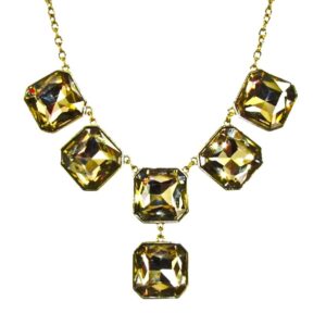 Gold Crystal Statement Necklace