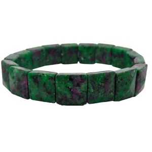 Ruby Zoisite Gemstone Stretch Bracelet