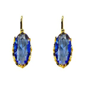 Elegant Blue Marquise Crystal Earrings