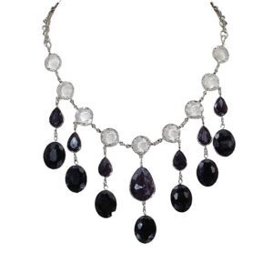Black Glass Statement Necklace