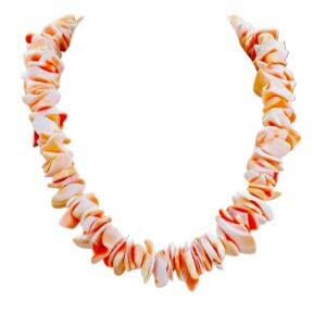 Orange and White Shell Necklace